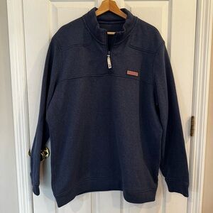 Vineyard Vines Shep Shirt Pullover Blue Quarter Zip Sweater Men’s XL 1K1150